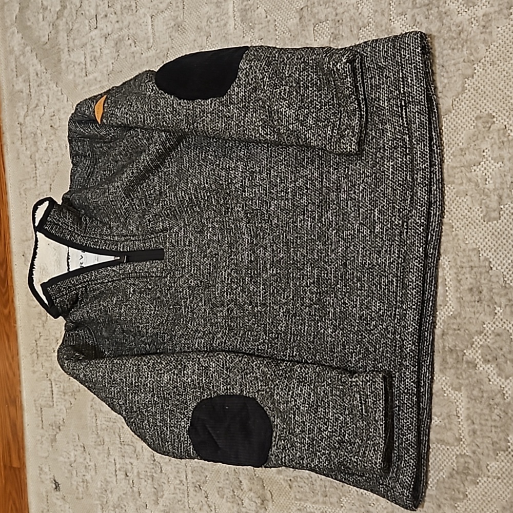 Mens Small Orvis Grey Sherpa Sweater